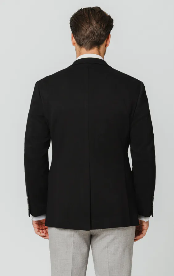 Schwarze Jacke aus Baumwollpiqué - photo 5
