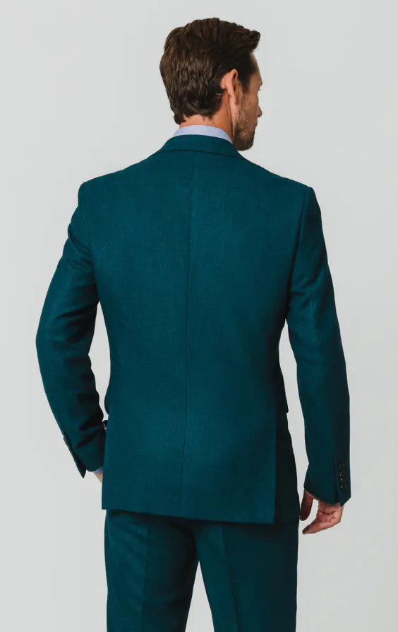 Türkisblauer Anzugjacke aus Wollflanell - photo 5 Türkisblauer Anzugjacke aus Wollflanell - photo 5
