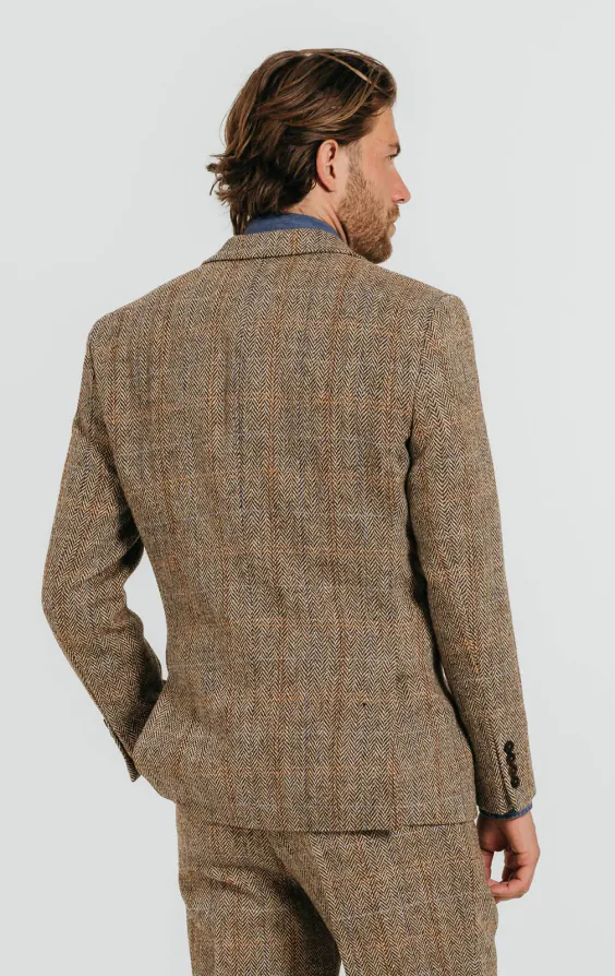 Harris Tweed Jackett, Braun, Karomuster - photo 1 Harris Tweed Jackett, Braun, Karomuster - photo 1