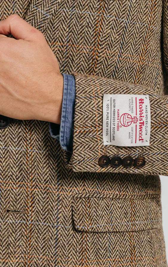 Harris Tweed Jackett, Braun, Karomuster - photo 2 Harris Tweed Jackett, Braun, Karomuster - photo 2