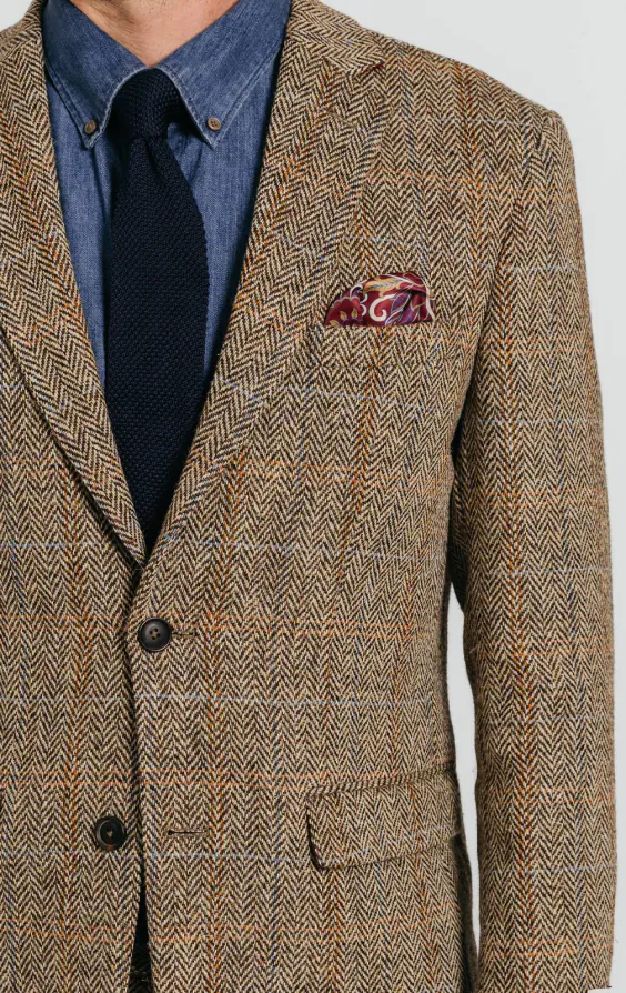 Harris Tweed Jackett, Braun, Karomuster - photo 3 Harris Tweed Jackett, Braun, Karomuster - photo 3