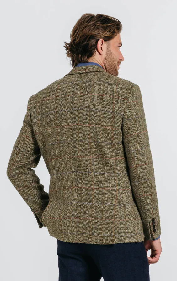 Harris Tweed Jackett, Grün, Karomuster - photo 1