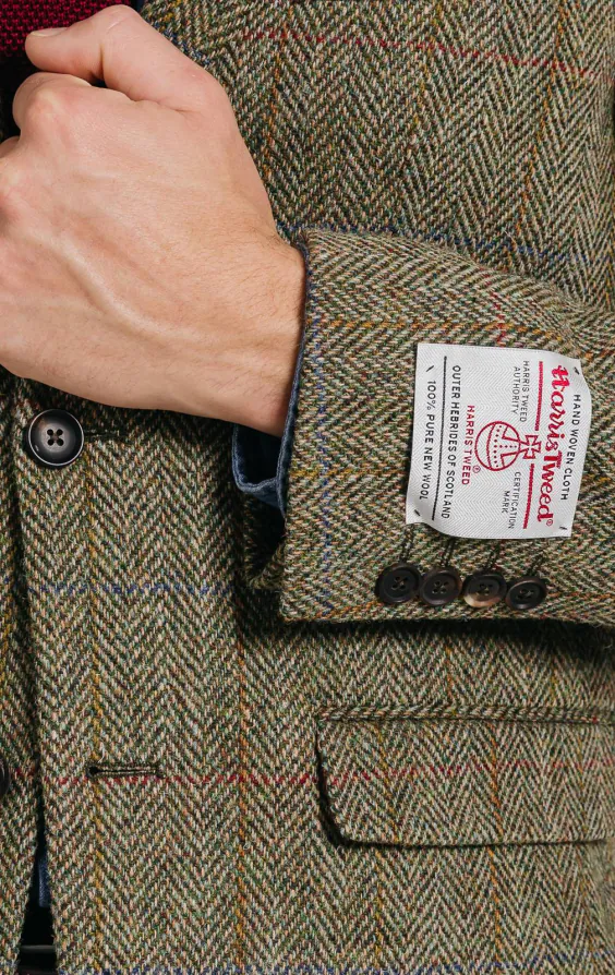 Harris Tweed Jackett, Grün, Karomuster - photo 2