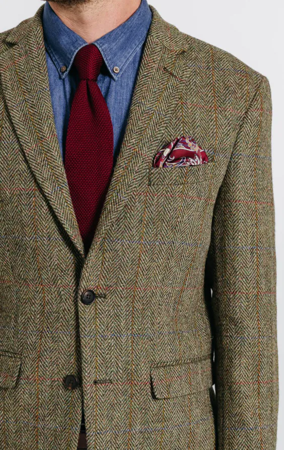 Harris Tweed Jackett, Grün, Karomuster - photo 3