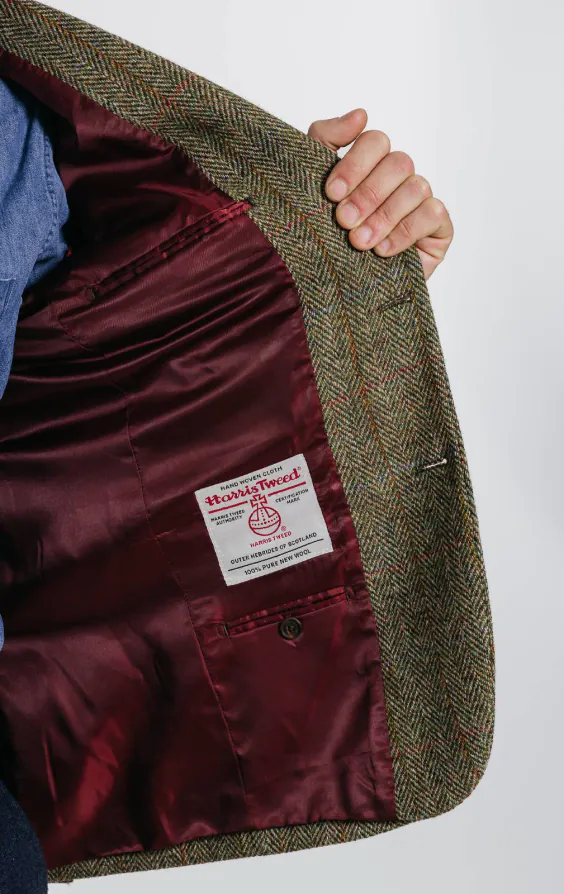 Harris Tweed Jackett, Grün, Karomuster - photo 4