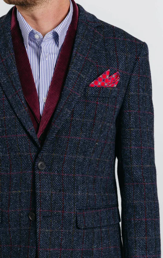 Harris Tweed Blazer, Dunkelblau, Karomuster - photo 6 Harris Tweed Blazer, Dunkelblau, Karomuster - photo 6