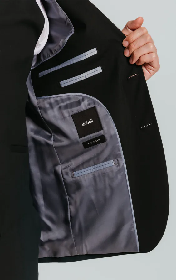 Dobell Anzug Jackett, Schwarz - photo 4