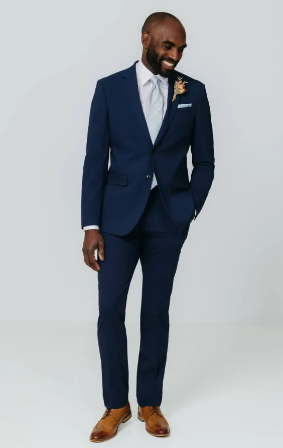 Dobell Blau Anzug Jacket - photo 1