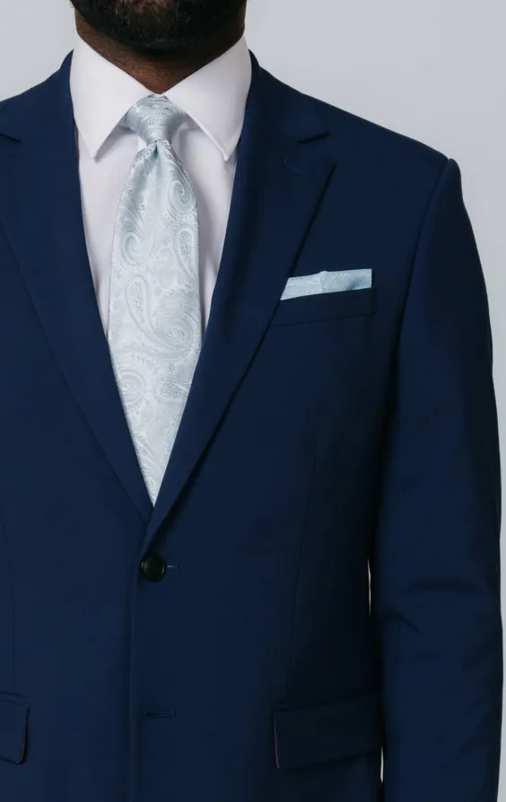 Dobell Blau Anzug Jacket - photo 3