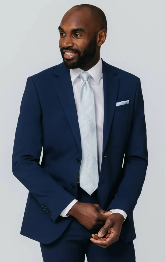 Dobell Blau Anzug Jacket