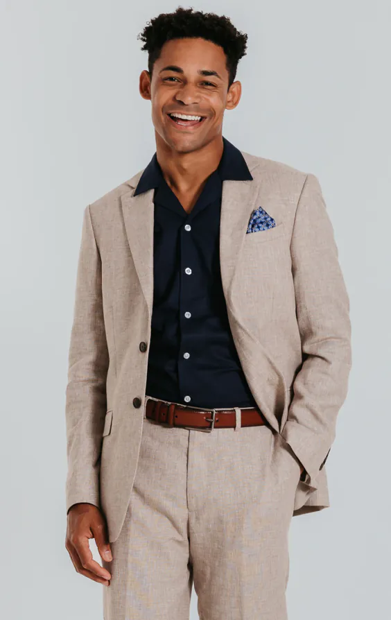 Leinen Blazer, Sandfarben