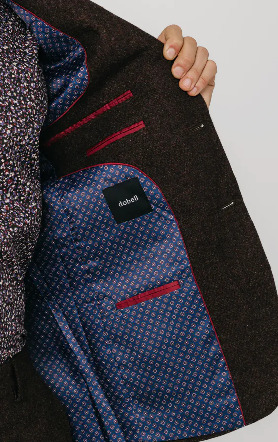 Donegal Tweed Jackett, Weinrot - photo 4 Donegal Tweed Jackett, Weinrot - photo 4