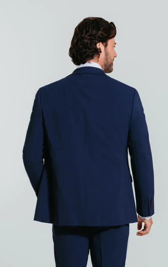 Dobell Blau Slim-Fit Anzug Jackett - photo 1