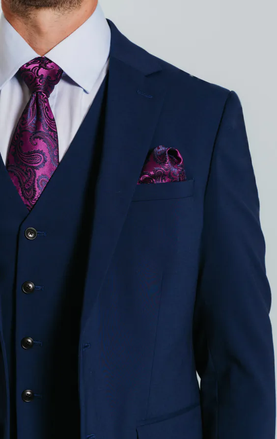Dobell Blau Slim-Fit Anzug Jackett - photo 3