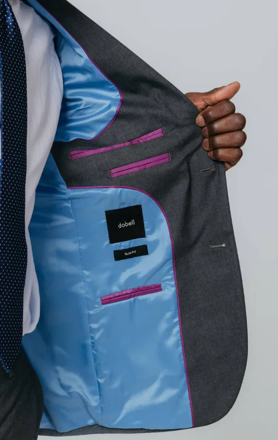 Grau Slim-Fit Anzug Jackett - photo 4 Grau Slim-Fit Anzug Jackett - photo 4
