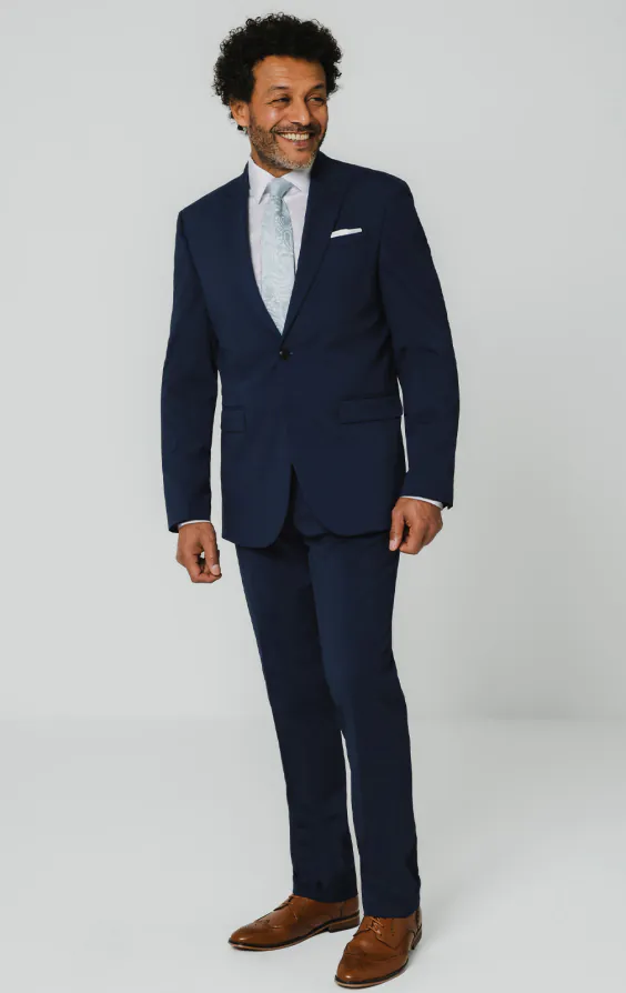 Blau Anzug Jacket mit Steigendes Revers - photo 1 Blau Anzug Jacket mit Steigendes Revers - photo 1
