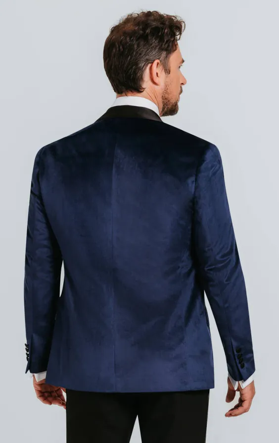 Jackett, Slim-Fit, Marineblau, Samt - photo 1 Jackett, Slim-Fit, Marineblau, Samt - photo 1