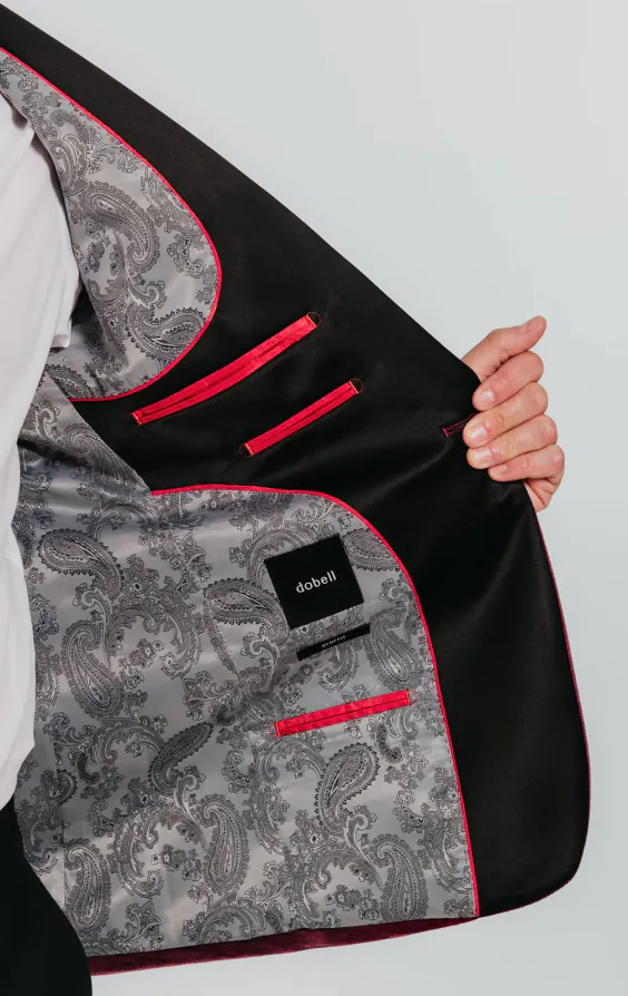 Smoking, Slim-Fit, Weinrot, Samt - photo 5 Smoking, Slim-Fit, Weinrot, Samt - photo 5