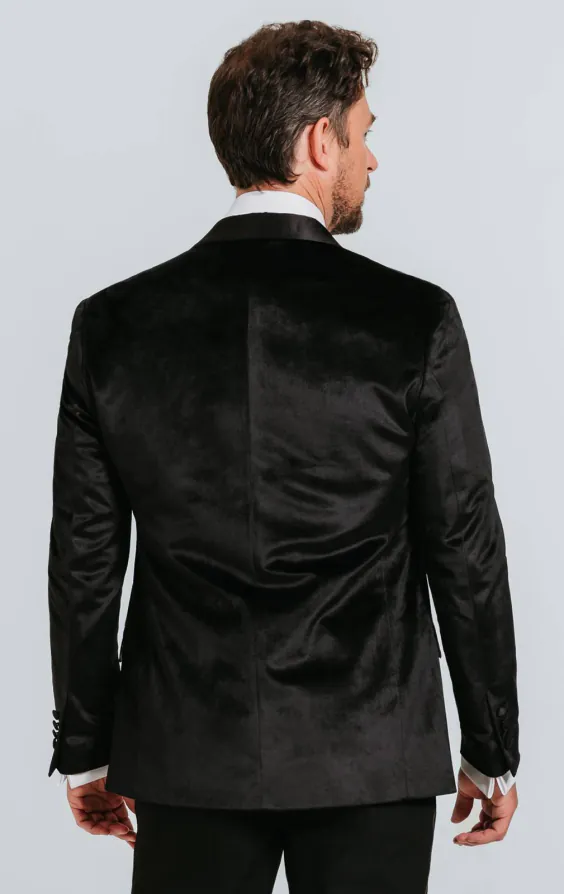 Jackett, Slim Fit, Schwarz, Samt - photo 1 Jackett, Slim Fit, Schwarz, Samt - photo 1