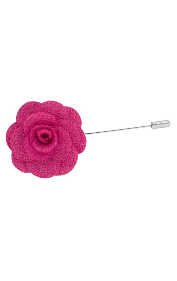 Reversnadel, Blumenmotiv, Pink