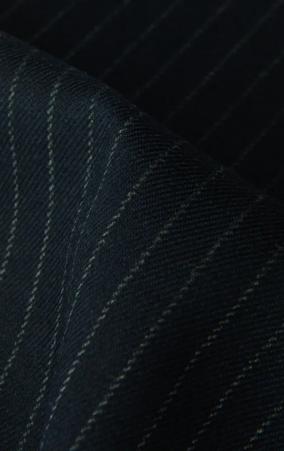Marineblaue mit Kreidestreifen Anzug Hose - photo 3 Marineblaue mit Kreidestreifen Anzug Hose - photo 3
