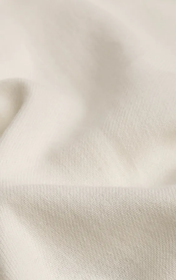 Naturweiß Weste aus Leinen-Twill - photo 3