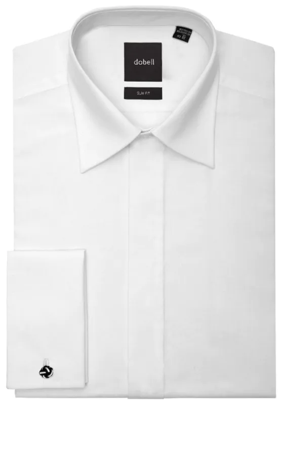 Smokinghemd, schlichte Hemdbrust, Slimfit, 100% baumwolle - photo 1