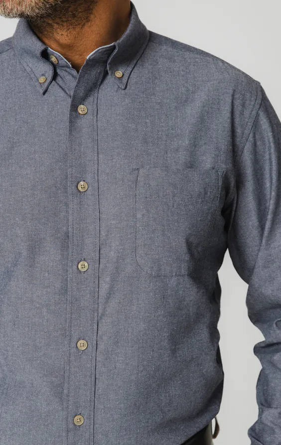 Blaues Chambray-Hemd - photo 2