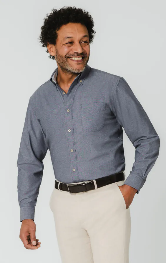 Blaues Chambray-Hemd - photo 3