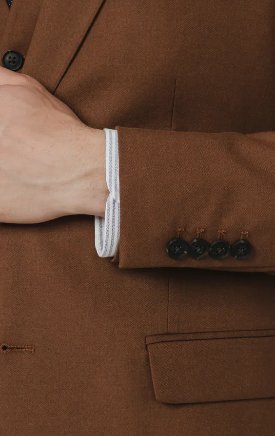 Mittelbraun Twill 3-Teilig Anzug - photo 2 Mittelbraun Twill 3-Teilig Anzug - photo 2