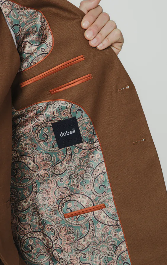 Mittelbraun Twill 3-Teilig Anzug - photo 4 Mittelbraun Twill 3-Teilig Anzug - photo 4