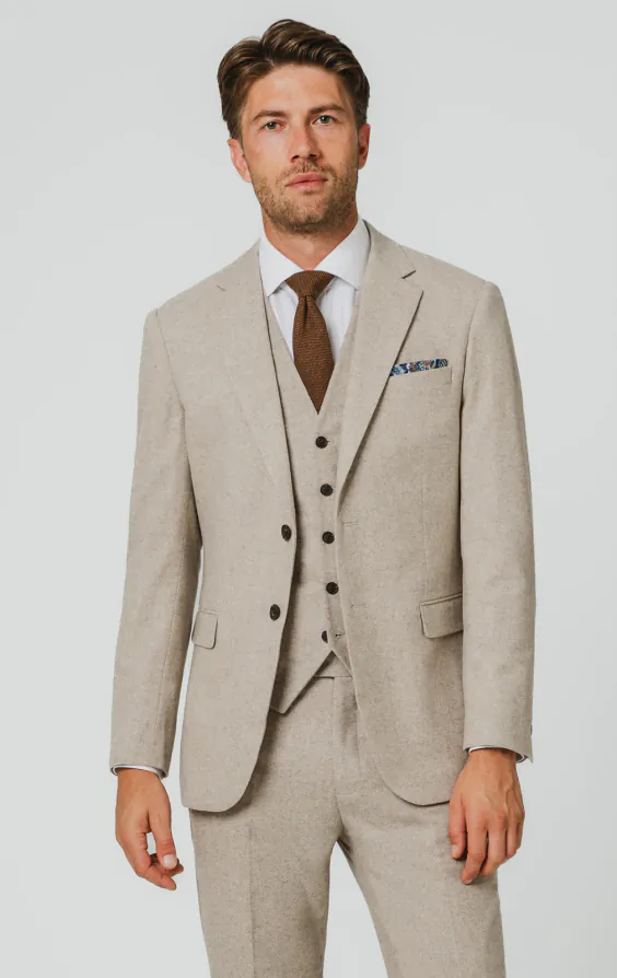 Stone Donegal Tweed 3-Telig Anzug Stone Donegal Tweed 3-Telig Anzug