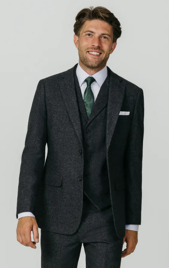 Donegal Tweed Anzug, Grau, 3-Teilig Donegal Tweed Anzug, Grau, 3-Teilig