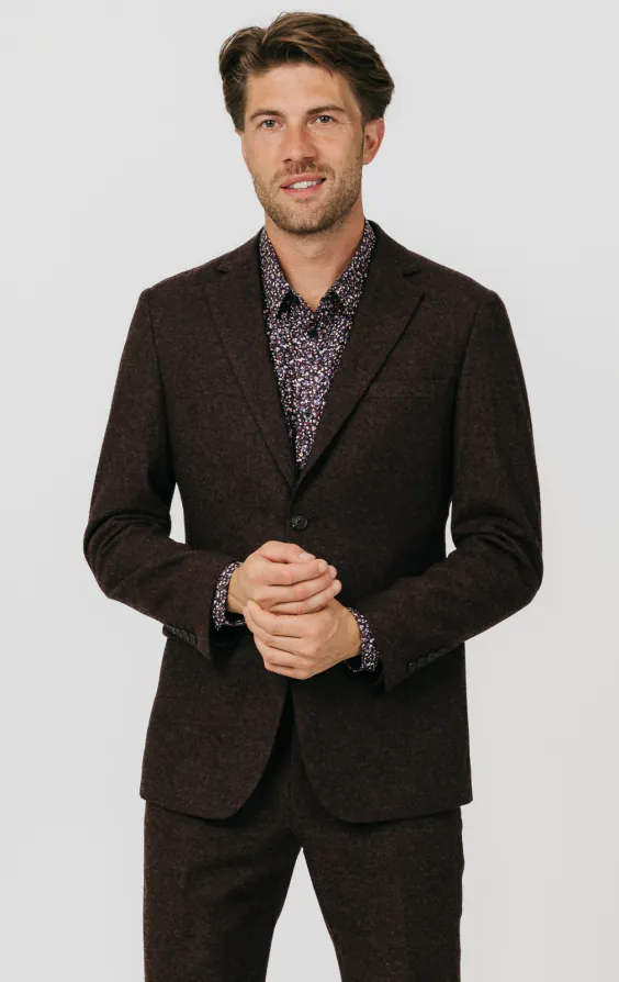 Donegal Tweed Anzug Weinrot Donegal Tweed Anzug Weinrot