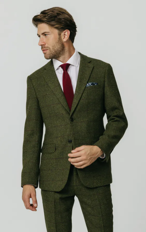 Tweed Anzug, Grün, Großes Karo Tweed Anzug, Grün, Großes Karo