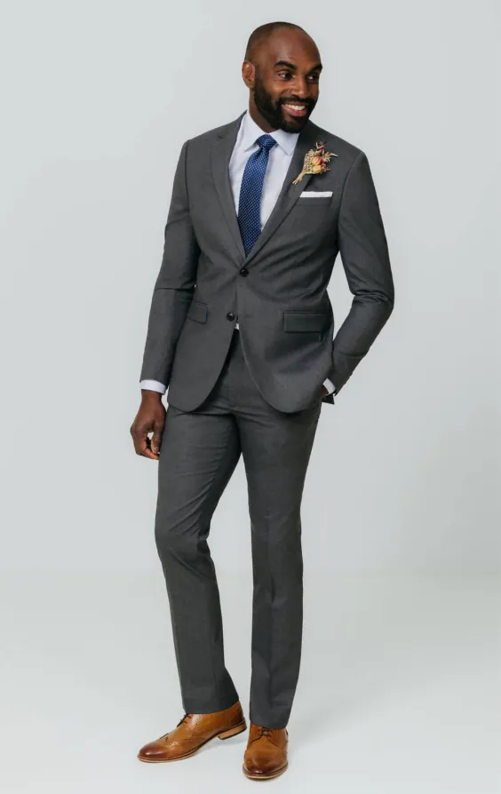 Anzug, Grau, Slim-Fit - photo 1