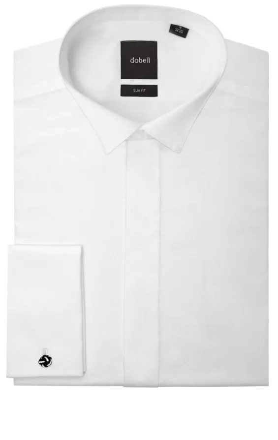 Smokinghemd, Smokingkragen, schlichte Hemdbrust, Slimfit, 100% Baumwolle - photo 1