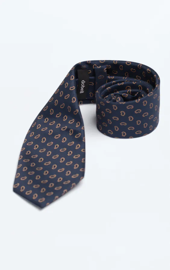 Marineblau Paisley-Muster Krawatte - photo 1 Marineblau Paisley-Muster Krawatte - photo 1