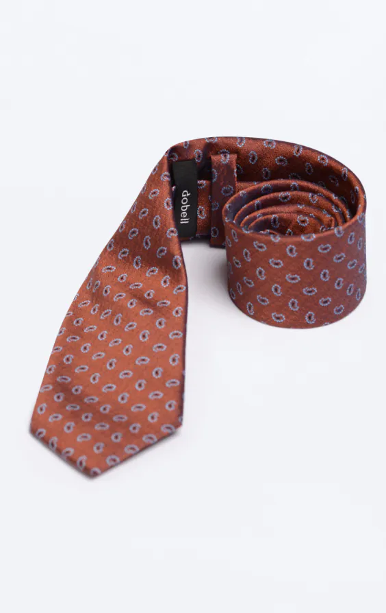 Rostbraun Paisley-Muster Krawatte - photo 1 Rostbraun Paisley-Muster Krawatte - photo 1
