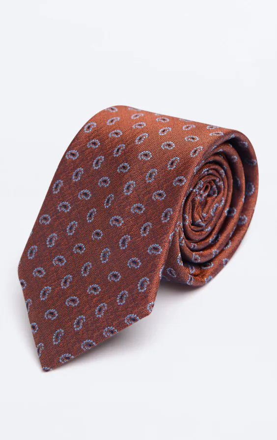 Rostbraun Paisley-Muster Krawatte Rostbraun Paisley-Muster Krawatte