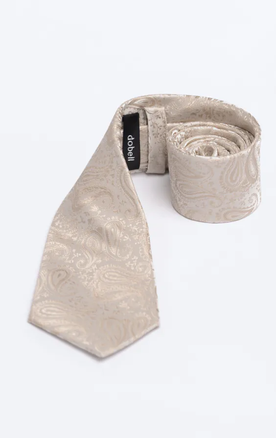 Champagnerfarben Paisley-Muster Krawatte - photo 1