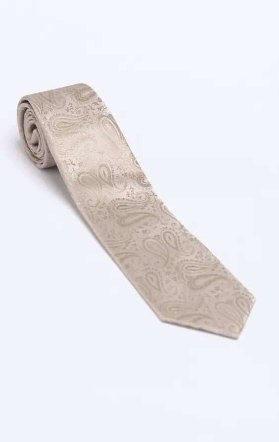 Champagnerfarben Paisley-Muster Krawatte - photo 2