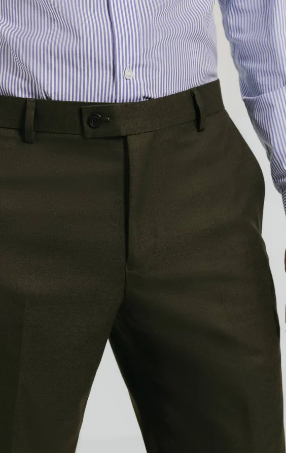 Dunkelgrün Twill Anzug Hose - photo 1 Dunkelgrün Twill Anzug Hose - photo 1