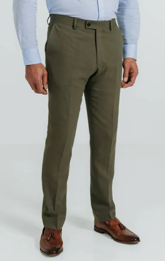 Grün 3-Teilig Anzug aus Leinen-Twill - photo 5 Grün 3-Teilig Anzug aus Leinen-Twill - photo 5