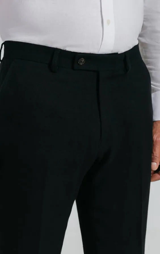 Schwarzes Anzughose aus Leinen-Twill - photo 1