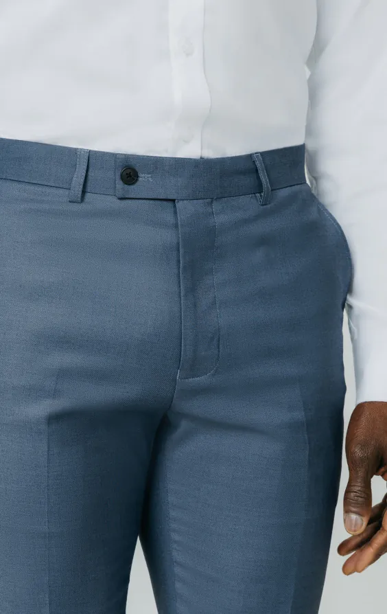 Blau Meliertes Anzug Hose - photo 1