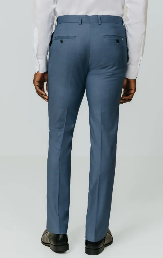 Blau Meliertes Anzug Hose - photo 2