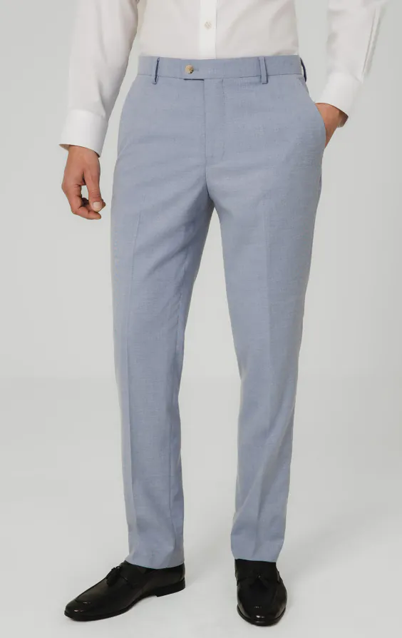 Hellblaue Hopsack-Anzug Hose Hellblaue Hopsack-Anzug Hose