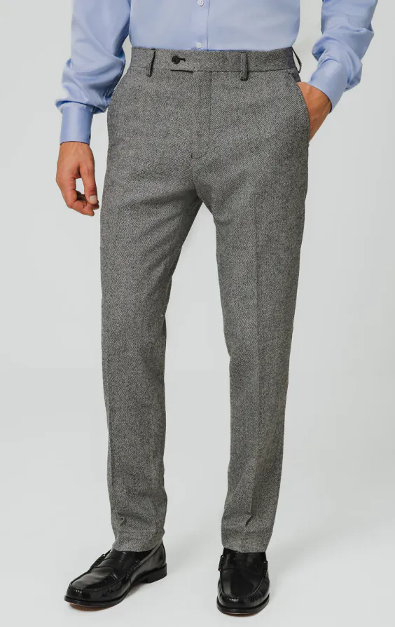 Graue Twill Tweed Anzug Hose Graue Twill Tweed Anzug Hose