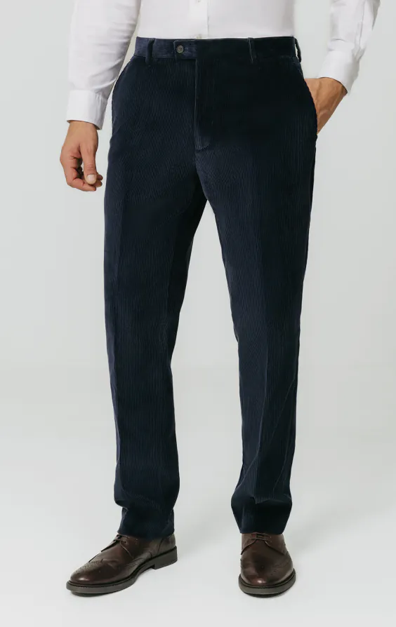 Marineblaue Cordhose